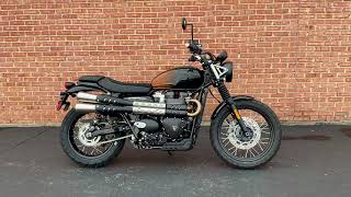 2024 Triumph Scrambler 900 Stealth Edition walkaround [upl. by Einavoj735]