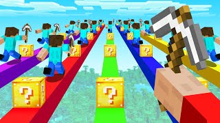 Minecraft Ultimate Lucky Block Race vs Noobs [upl. by Glaab709]