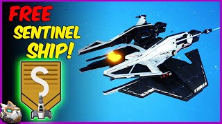 How To Get A FREE S Class Sentinel Ship No Mans Sky Interceptor Gameplay [upl. by Nitsreik]