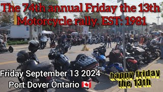 Friday the 13th Motorcycle rally Port Dover Ontario Canada [upl. by Olsen42]