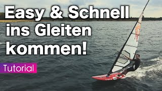 Windsurfen Lernen Angleiten und Gleiten Tutorial 🤙🏾 [upl. by Edy]