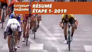 Résumé  Étape 1  Critérium du Dauphiné 2019 [upl. by Meesan]