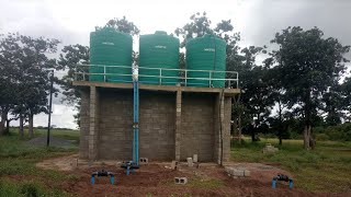 tank stand construction and tank installation for drip irrigation [upl. by Truman208]