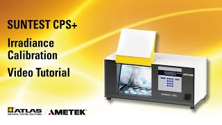 Video Tutorial SUNTEST CPSsuntest Irradiance Calibration [upl. by Annais507]