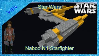 Star Wars Naboo N1 Starfighter in Minecraft  Tutorial [upl. by Aneed189]