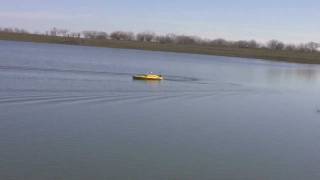 Oceanscience ZBoat 1800 Hydrographic Survey Boat on Frac Pit Water Storage [upl. by Charmion]