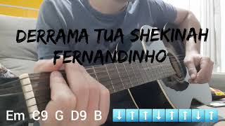 Derrama tua shekinah Fernandinho video aula de violão [upl. by Assened]