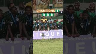 Nigeria Champions of WAFU B U20 nigeria football viralshorts Ghana [upl. by Ennahteb]