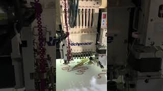 Richpeace embroidery machine with tracking cording device [upl. by Jet]