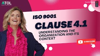 ISO 9001 Clause 41 Understanding the Organization and its Context  Auditor Training Online [upl. by Htaeh]