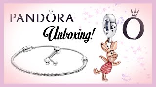 Pandora Moments Slider Snake Chain Bracelet and Disney Peter Pooh Charm  UNBOXING❤︎ [upl. by Adnicul993]