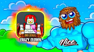 Unlocking The CRAZY CLOWN In The House Tower Defense [upl. by Anairda853]