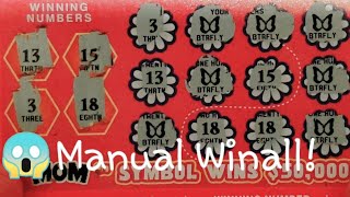 HUGE WIN CLAIMER 1 in 540000 odds MANUAL WINALL Mothers Day scratch off tickets [upl. by Jennie88]