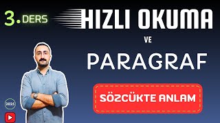 2025Hızlı Okuma ve Paragraf Kampı3 I Sözcükte Anlam Murat HocaUzaktan Hoca paragraf [upl. by Nanice]