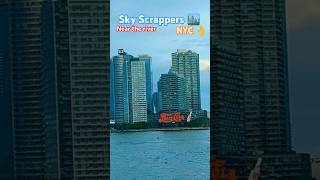 Sky Scrappers near the river NYC USA 🇺🇸👈🏙️👀👁️👁️💫💪👑✅😎🥰travel tourism shorts youtube trending [upl. by Rosemari]