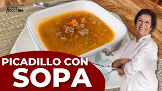 Como hacer picadillo  Como hacer picadillo con sopa de fideo [upl. by Cly176]