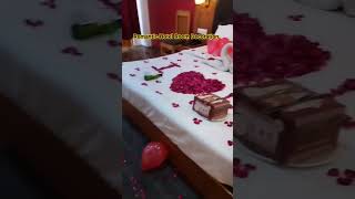 Romantic Hotel Room Decoration honeymoon goldenindiajourneys viral shortvideoshorts honeybee [upl. by Maxima]