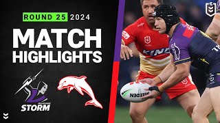 NRL 2024  Storm v Dolphins  Match Highlights [upl. by Notniv]