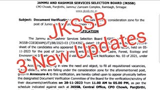 JKSSB Updates [upl. by Nirel]