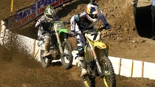 James Stewart vs Ryan Dungey vs Ryan Villopoto  2013 Hangtown National [upl. by Alrahc]