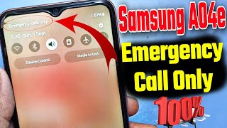 samsung a04e emergency call problem solution  emergency calls only sim card problem samsung [upl. by Meda]