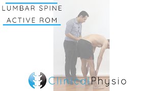 Lumbar Spine Active Range of Motion  Movement  Clinical Physio [upl. by Lorou]