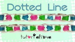 NEW Dotted Line Rainbow Loom Bracelet Tutorial [upl. by Ellekcir]