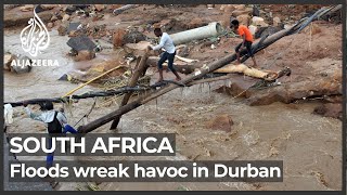 South Africa Overnight floods kill dozens in Durban and environs [upl. by Saito777]