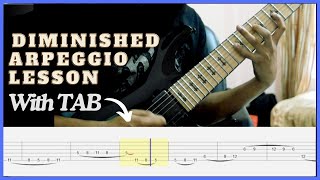 Diminished Arpeggio with tab  Advanced Guitar Lesson [upl. by Yelram]