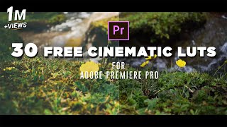 30 FREE Cinematic Luts  Color Grading  How to apply Luts in Adobe Premiere Pro [upl. by Ennaeirrac234]