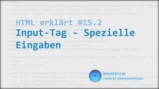 HTML erklärt 152 Input Tag  Spezielle Eingaben [upl. by Liza]