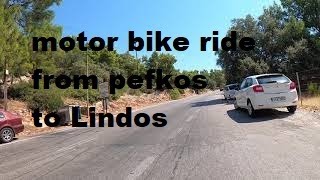 pefkos to lindos on to rhodes town past Acropolis on motor bike   part 1 [upl. by Adnimra]