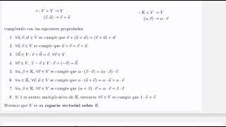 Verificación de espacio vectorial 1 [upl. by Riedel]