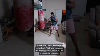 Lead  Rear Hook  Lead UPPERCUT selfdefense mma mmaboxing martialarts uppercuts fitness [upl. by Lucinda]