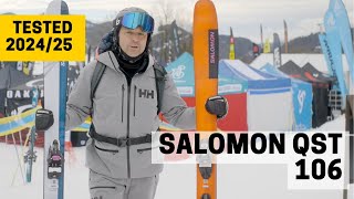 Salomon QST 106  202425 Ski Test Review [upl. by Notlimah]