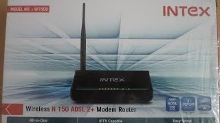 Intex W150D ADSL2 Modem Unboxing and Review [upl. by Mariand]