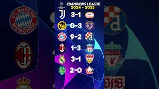 Resultados jornada 1 día 1 Champions League 2024  2025  Resultados champions league hoy [upl. by Enyaw]