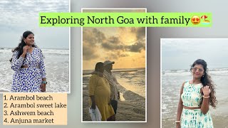 Day 1 in goa😍 Arambol and Ashwem Beach goa goadiaries northgoa northgoabeaches beach [upl. by Zere]