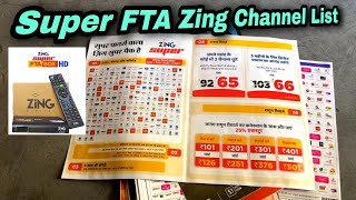 Zing Super FTA Box Channel List  Zing Box Channel List  Super FTA Zing Box Channel List  DTH Dish [upl. by Sivrad]