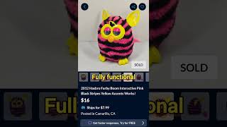 Sold a 2012 Hasbro Pink Black Stripes Yellow Accents Furby BOOM on OfferUp [upl. by Suinuj]