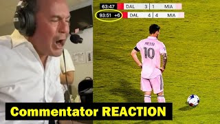 Commentators reaction to Messi free kick goal vs Dallas [upl. by Abie]