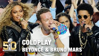 Coldplays FULL Pepsi Super Bowl 50 Halftime Show feat Beyoncé amp Bruno Mars  NFL [upl. by Renrew]