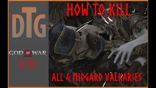 GOD OF WAR 4  How to Kill All 4 Midgard Valkyries  How to Get Valkyrie Armor [upl. by Okorih]