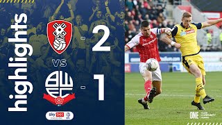 HIGHLIGHTS  Rotherham United 21 Bolton Wanderers [upl. by Briant]