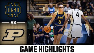 Notre Dame vs Purdue Game Highlights  202425 ACC Womens Basketball [upl. by Eanerb817]