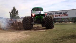 Grave Digger destroys a sand sculpture for his 30th Anniversary [upl. by Enninaej876]