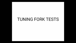 Tuning fork test ENT [upl. by Celine]