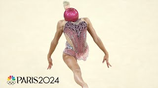 The breathtaking art of rhythmic gymnastics at the Paris Olympics  NBC Sports [upl. by Droffilc]