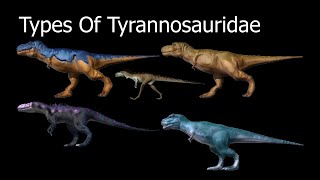 Types Of Tyrannosauridae [upl. by Millburn]