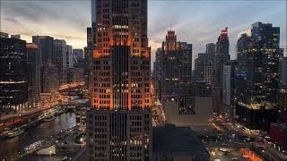 Chicago Skyline and Relaxing Music 04 [upl. by Yager]